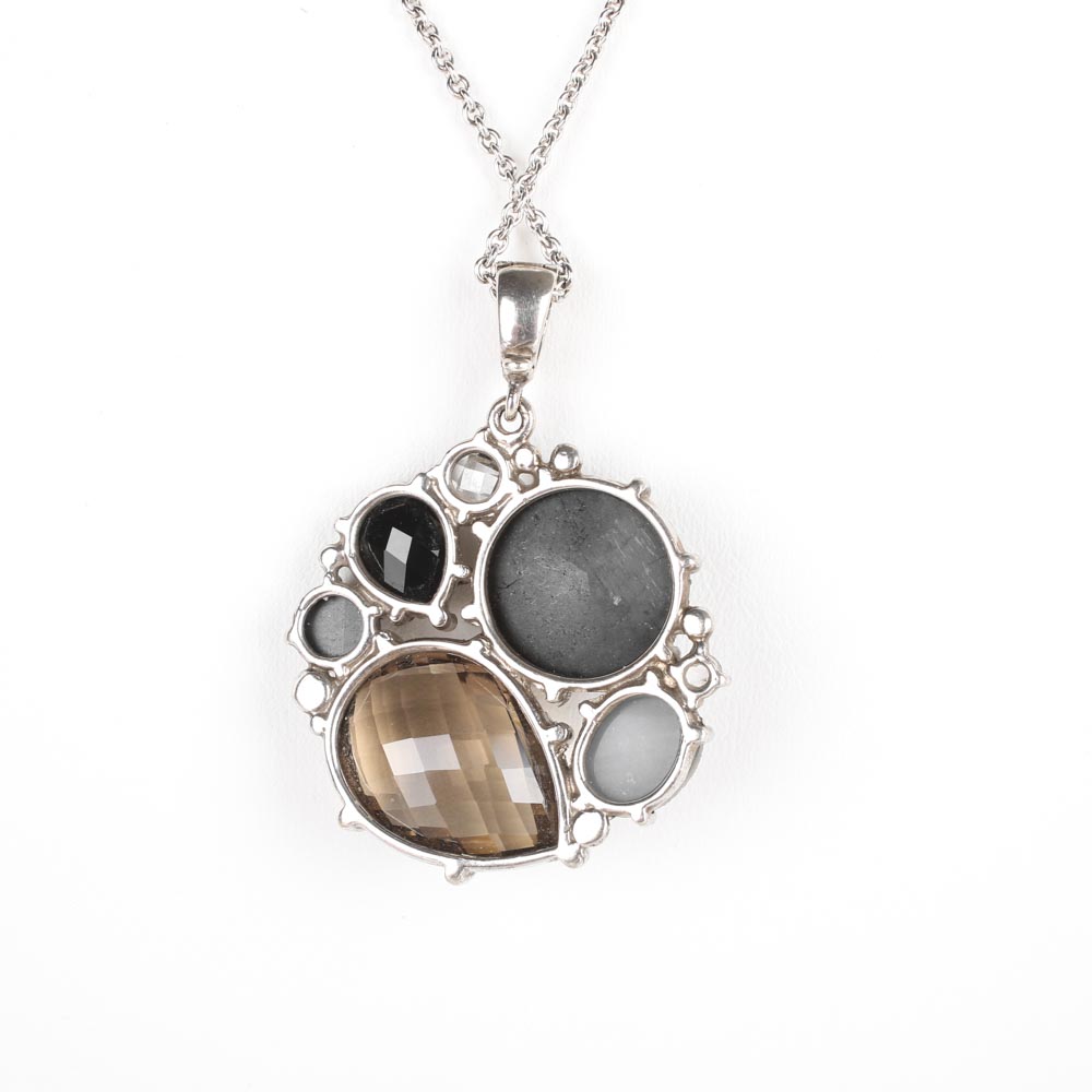 Anzie Sterling Silver Multi-Gemstone "Bouquet" Necklace