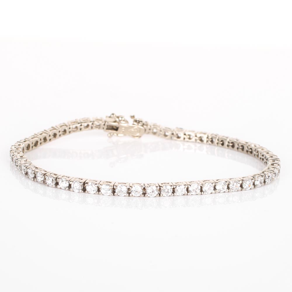 Sterling Silver Cubic Zirconia Tennis Bracelet
