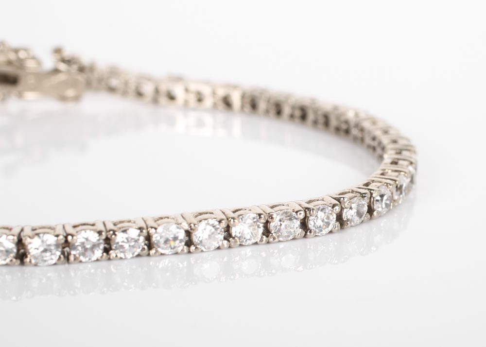 Sterling Silver Cubic Zirconia Tennis Bracelet