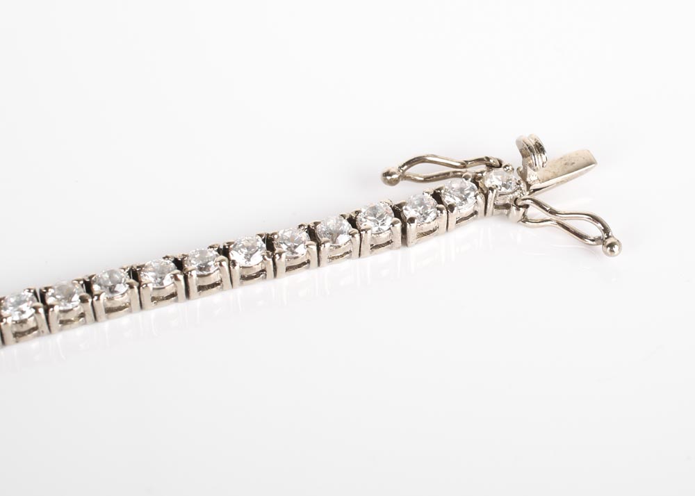 Sterling Silver Cubic Zirconia Tennis Bracelet