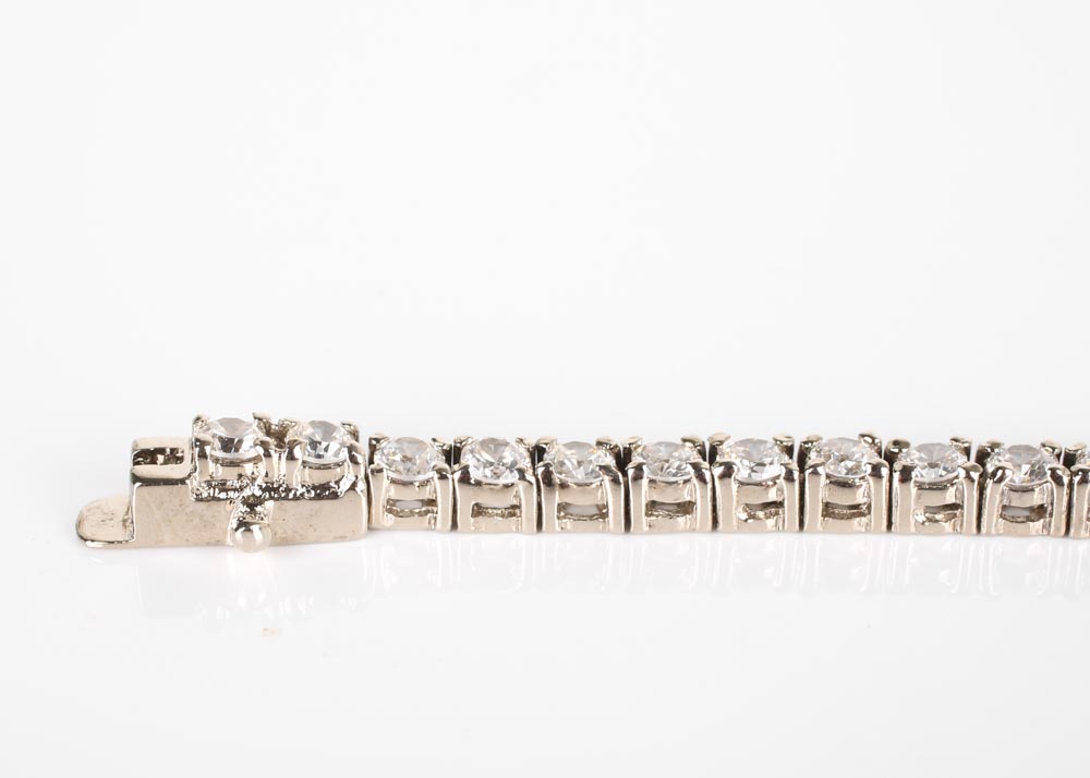 Sterling Silver Cubic Zirconia Tennis Bracelet