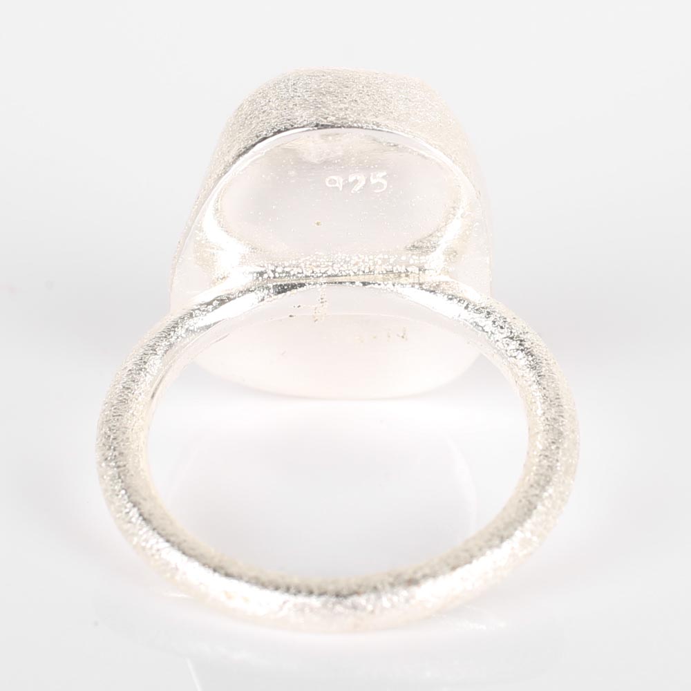 Nina Nguyen Sterling Silver White Druzy Quartz Ring