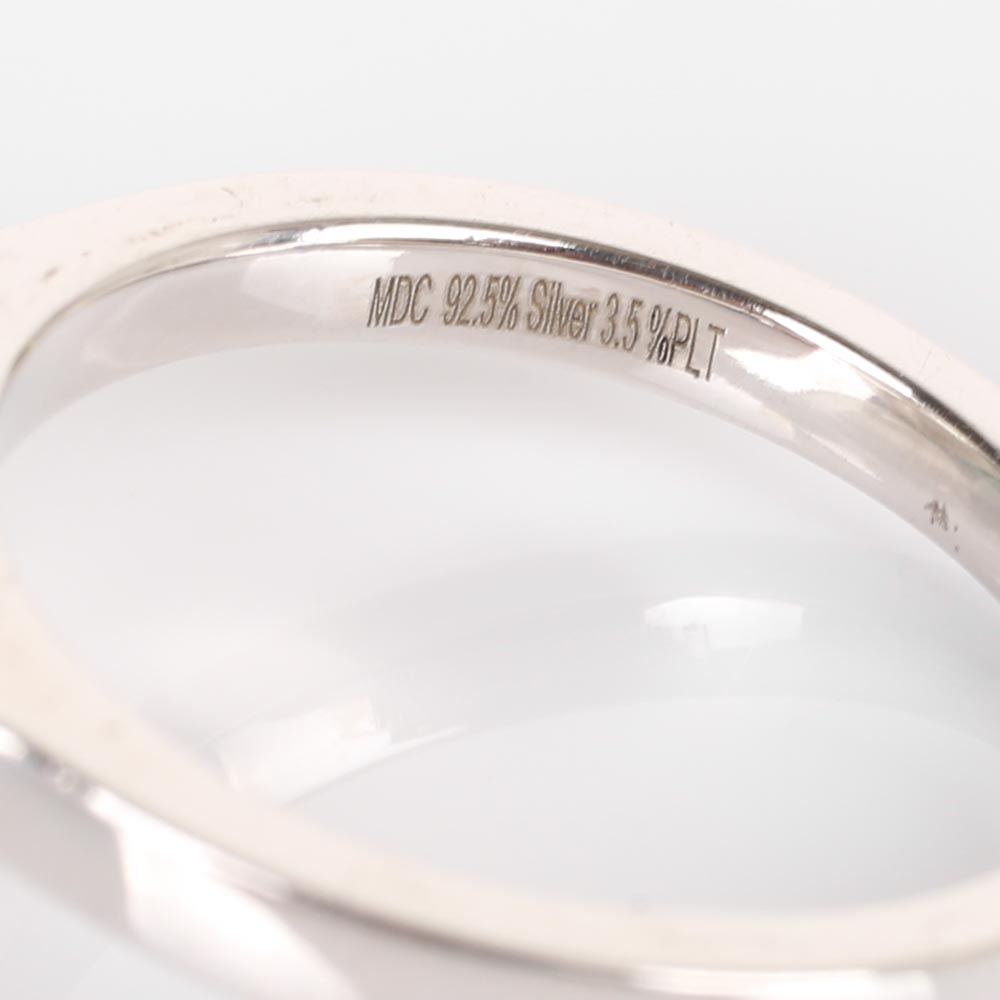 Sterling Silver Black and White Diamond Ring