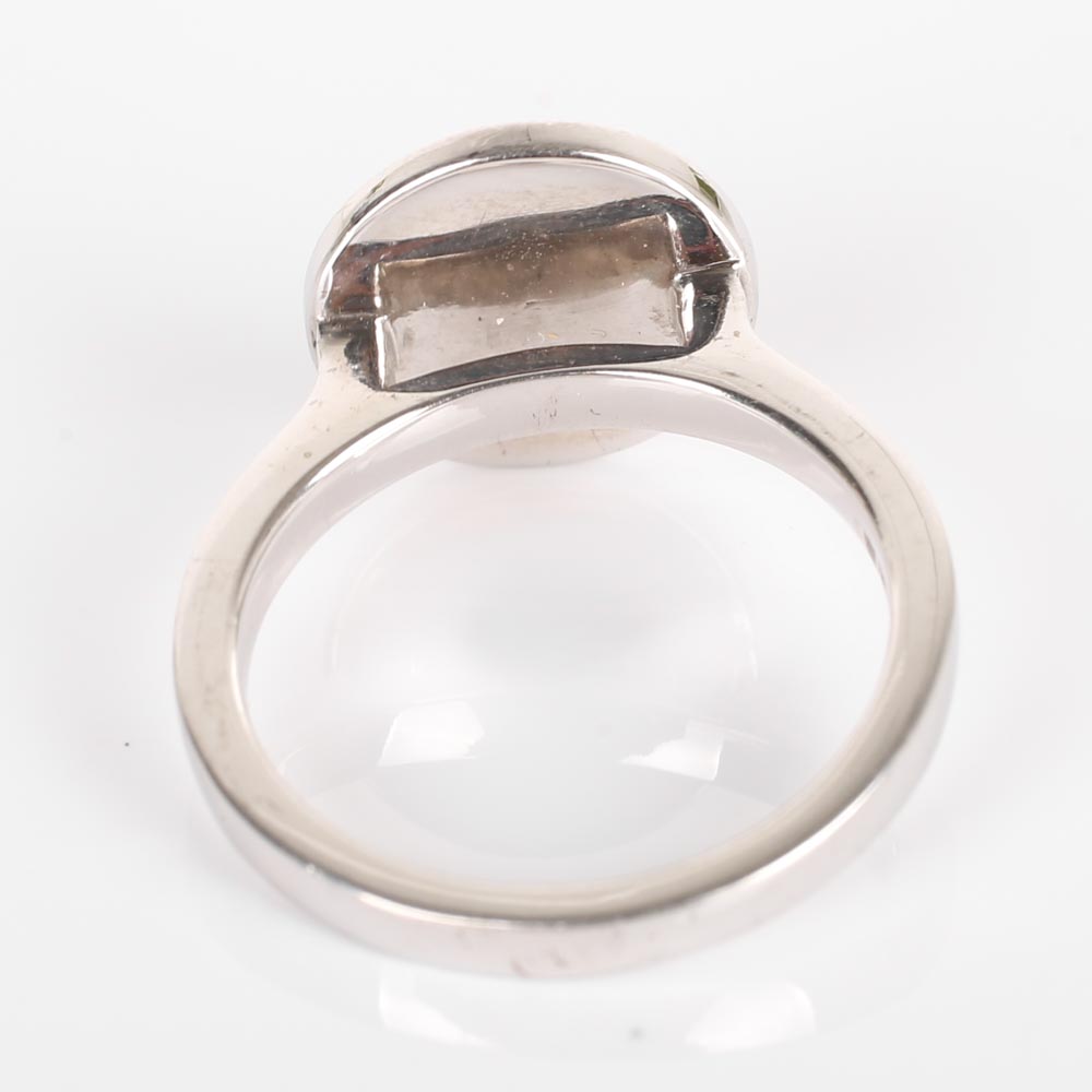 Sterling Silver Black and White Diamond Ring