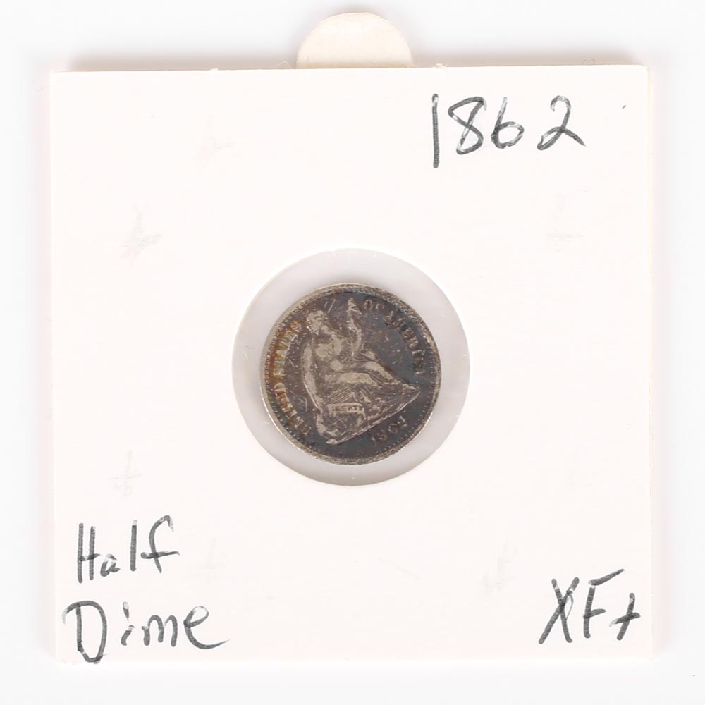 1862 Seated Liberty Half Dime