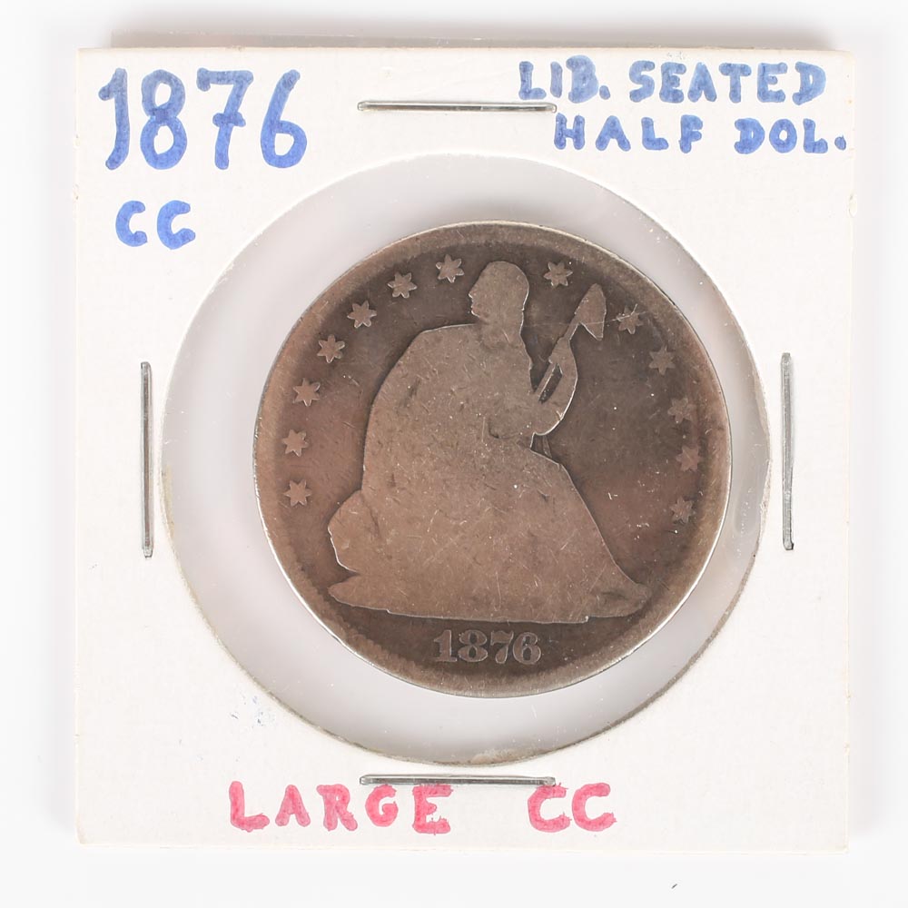 1876 Carson City Seated Liberty Half Dollar