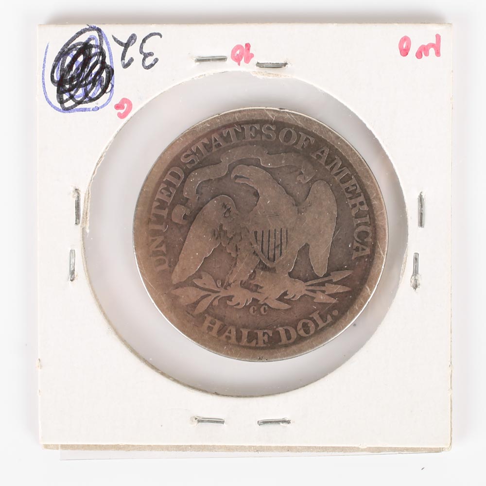 1876 Carson City Seated Liberty Half Dollar