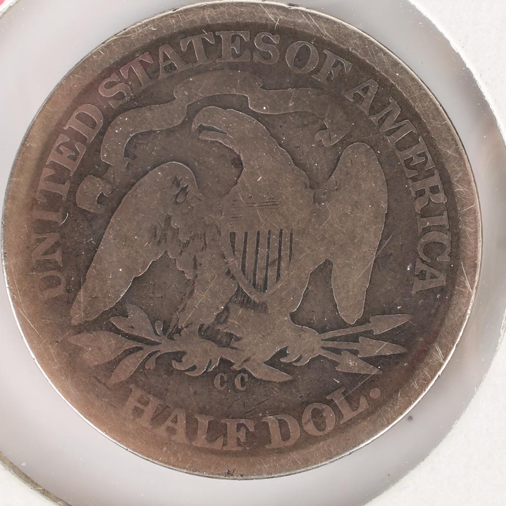 1876 Carson City Seated Liberty Half Dollar
