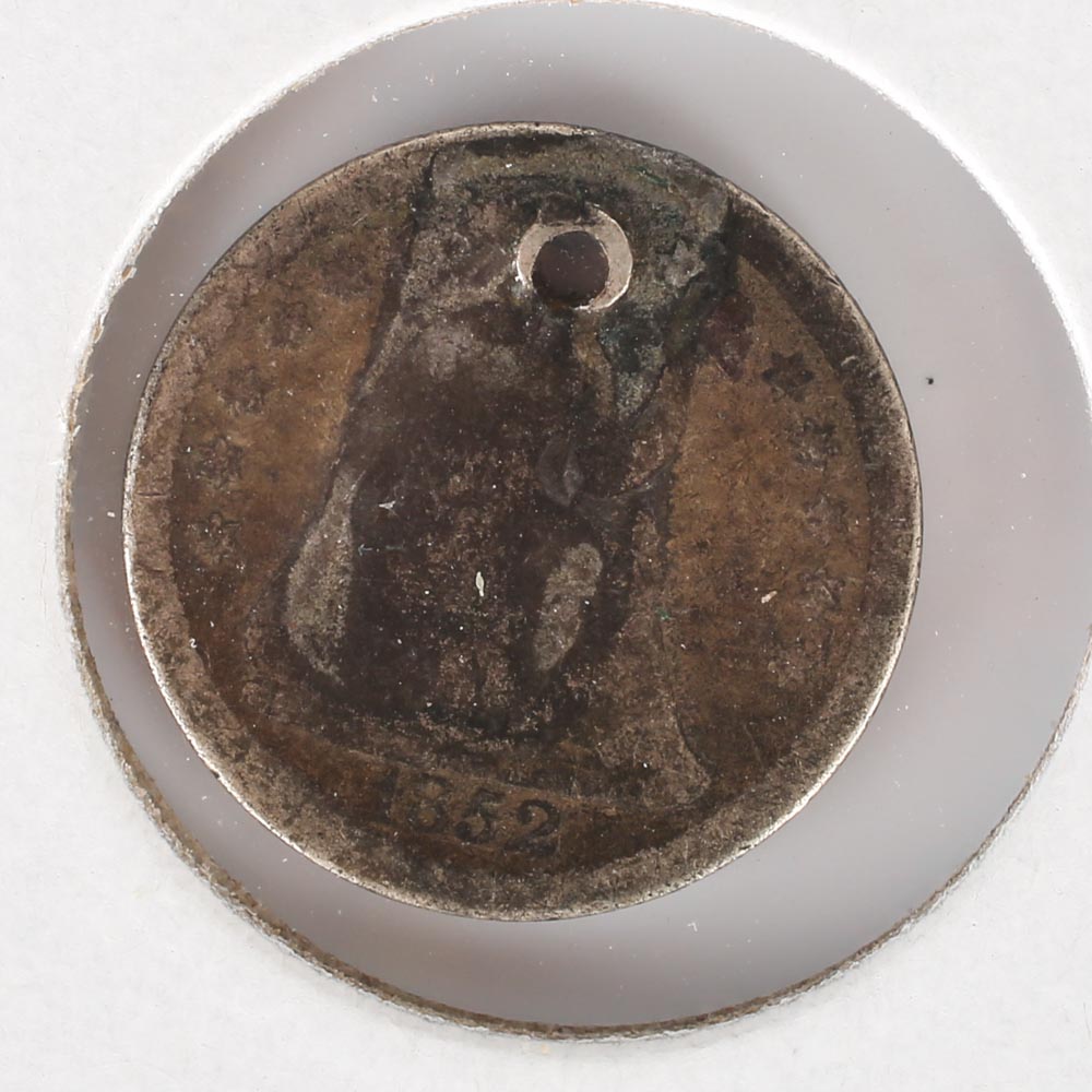 1852 O Seated Liberty Half Dime