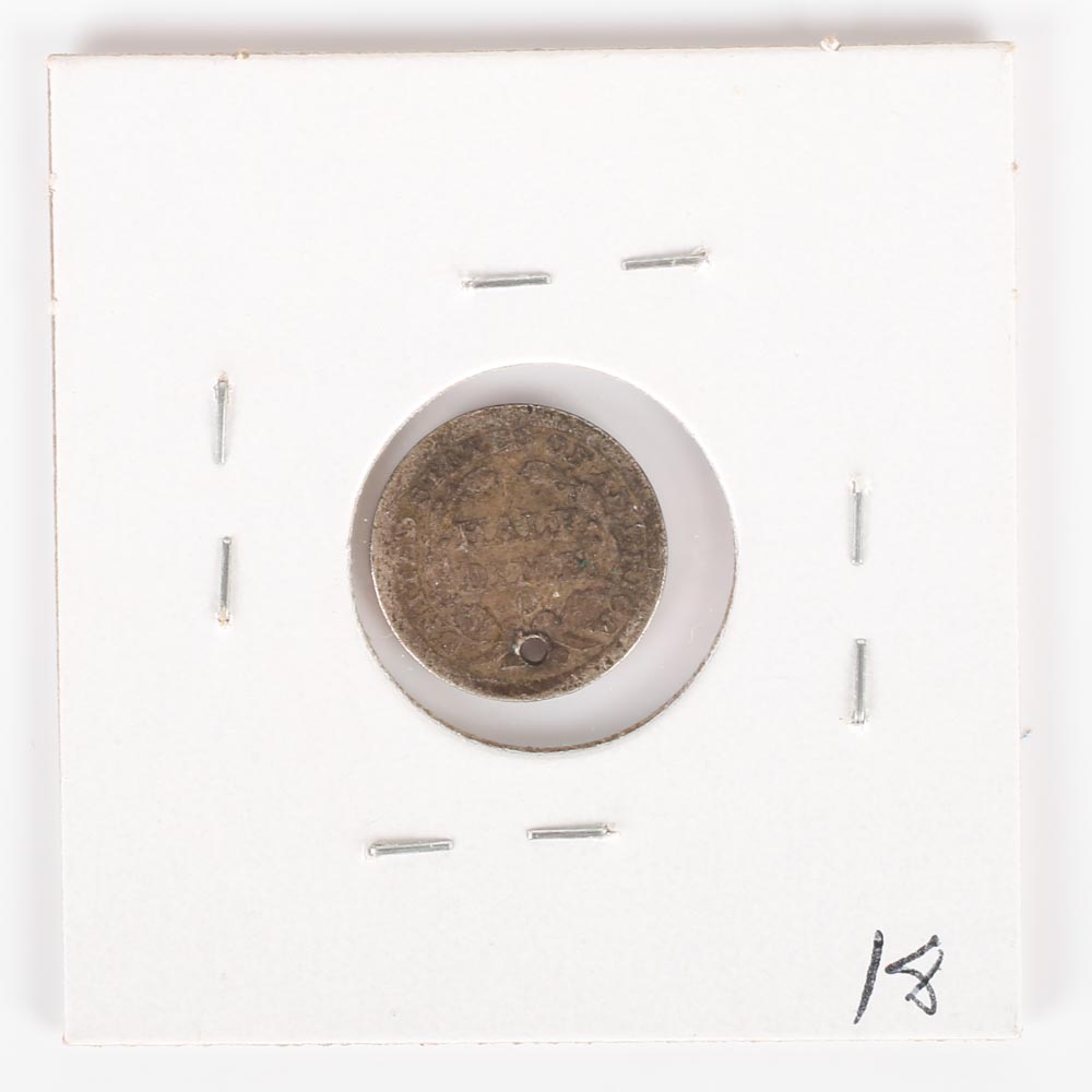 1852 O Seated Liberty Half Dime