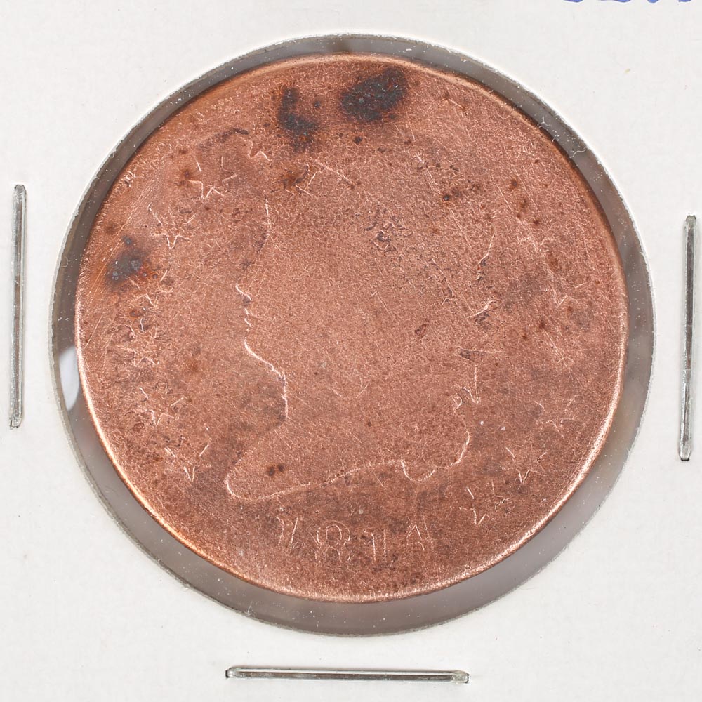 1814 Classic Head Plain 4 Variety Large Cent