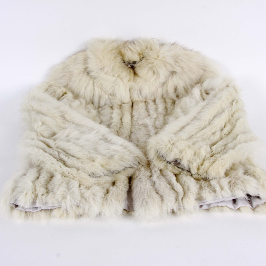 Saga Fox White Fur Coat