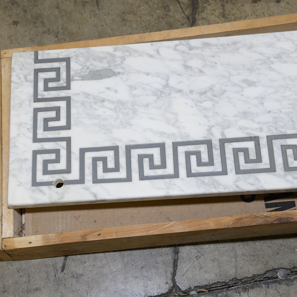 Marble Wall Shelf With Foliate Brackets