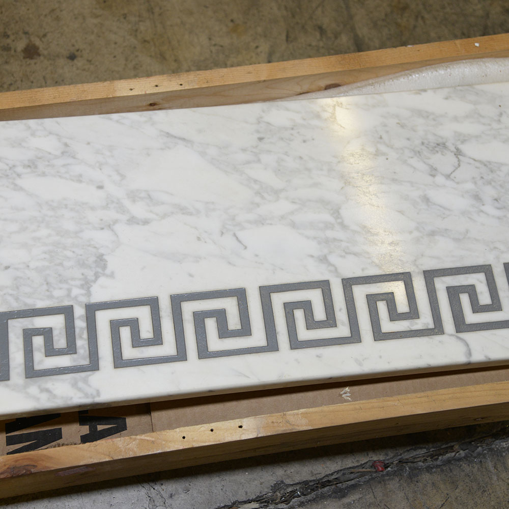 Marble Wall Shelf With Foliate Brackets