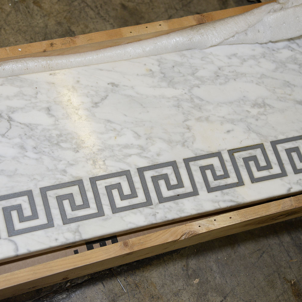 Marble Wall Shelf With Foliate Brackets