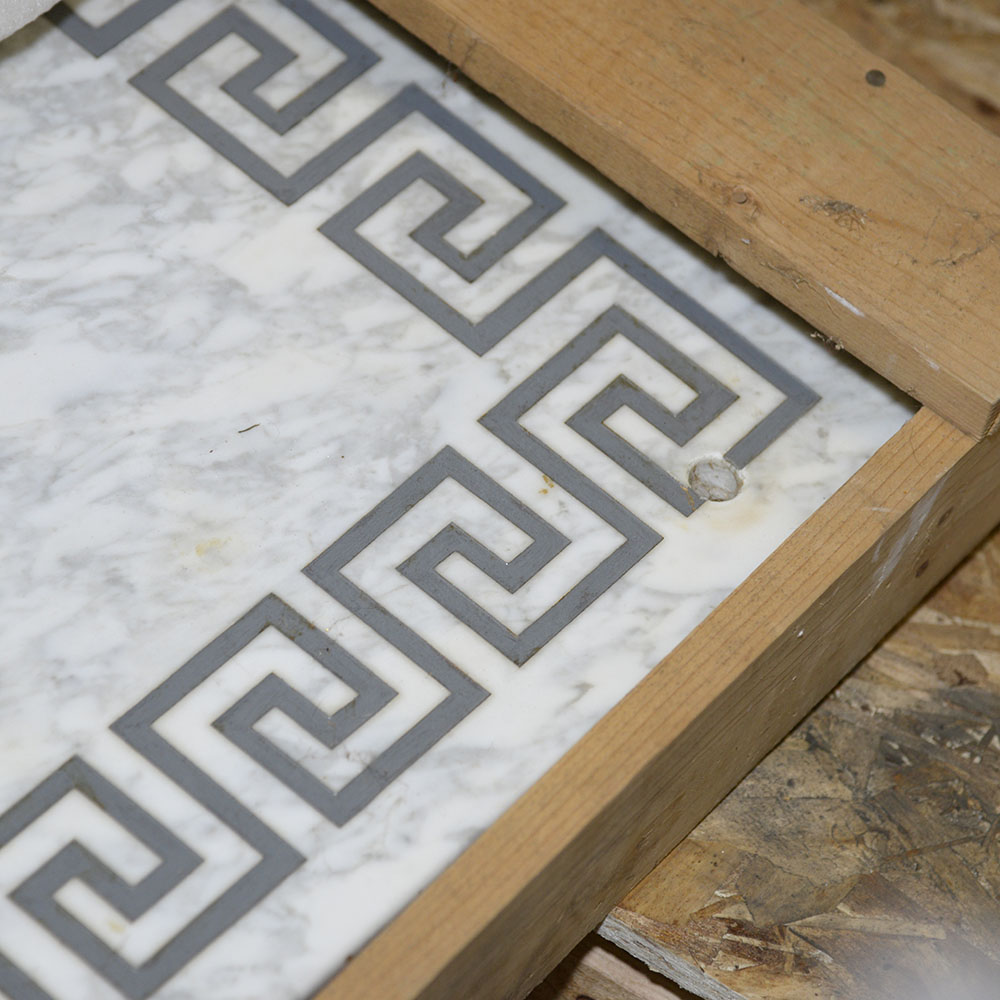 Marble Wall Shelf With Foliate Brackets