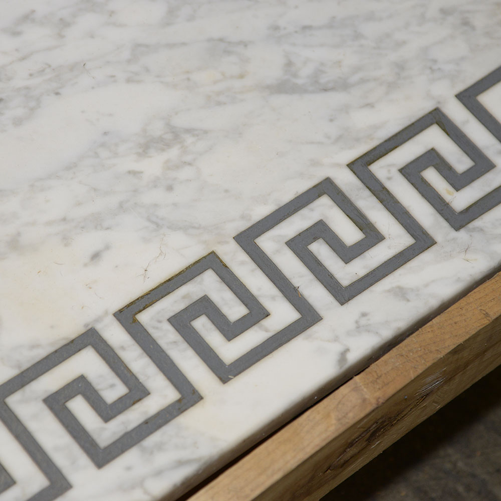 Marble Wall Shelf With Foliate Brackets