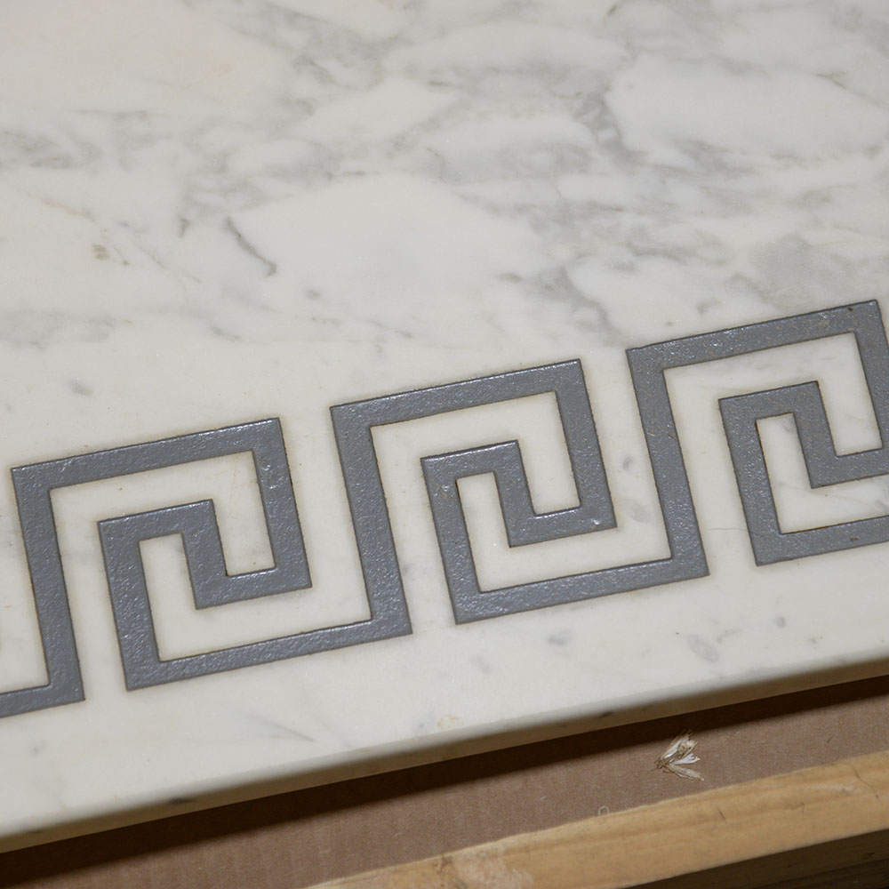 Marble Wall Shelf With Foliate Brackets