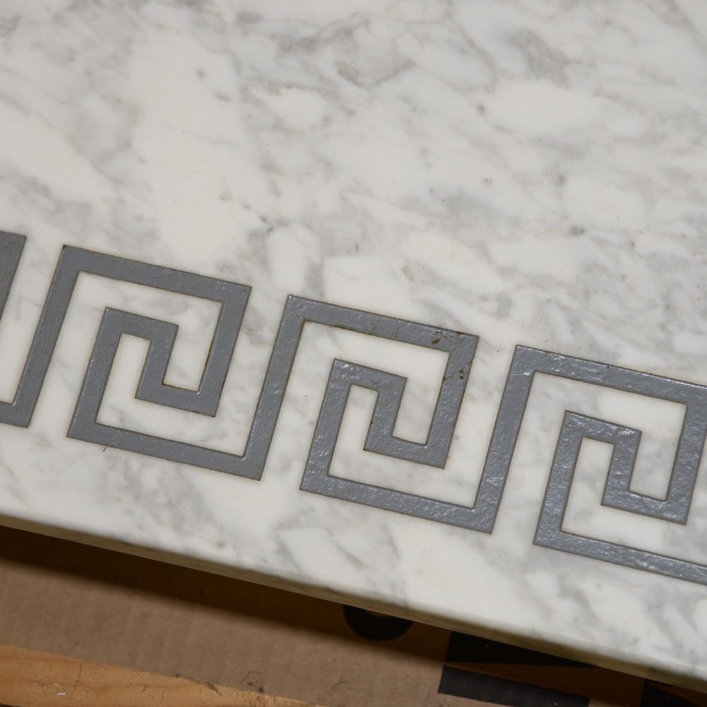 Marble Wall Shelf With Foliate Brackets