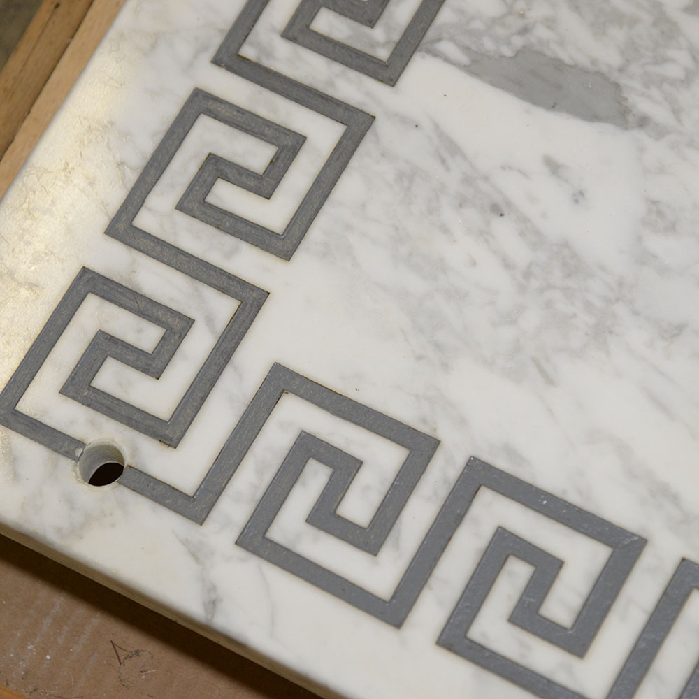 Marble Wall Shelf With Foliate Brackets