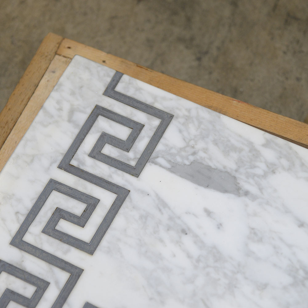 Marble Wall Shelf With Foliate Brackets