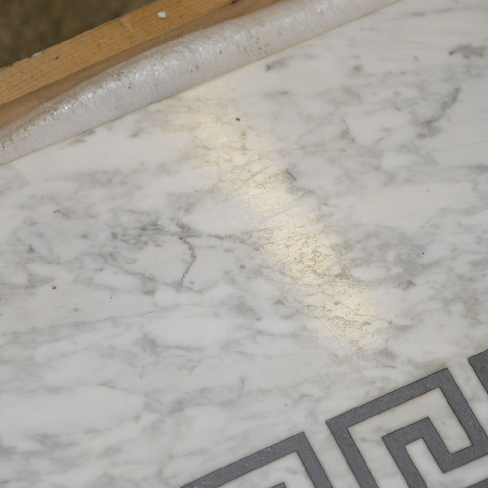 Marble Wall Shelf With Foliate Brackets