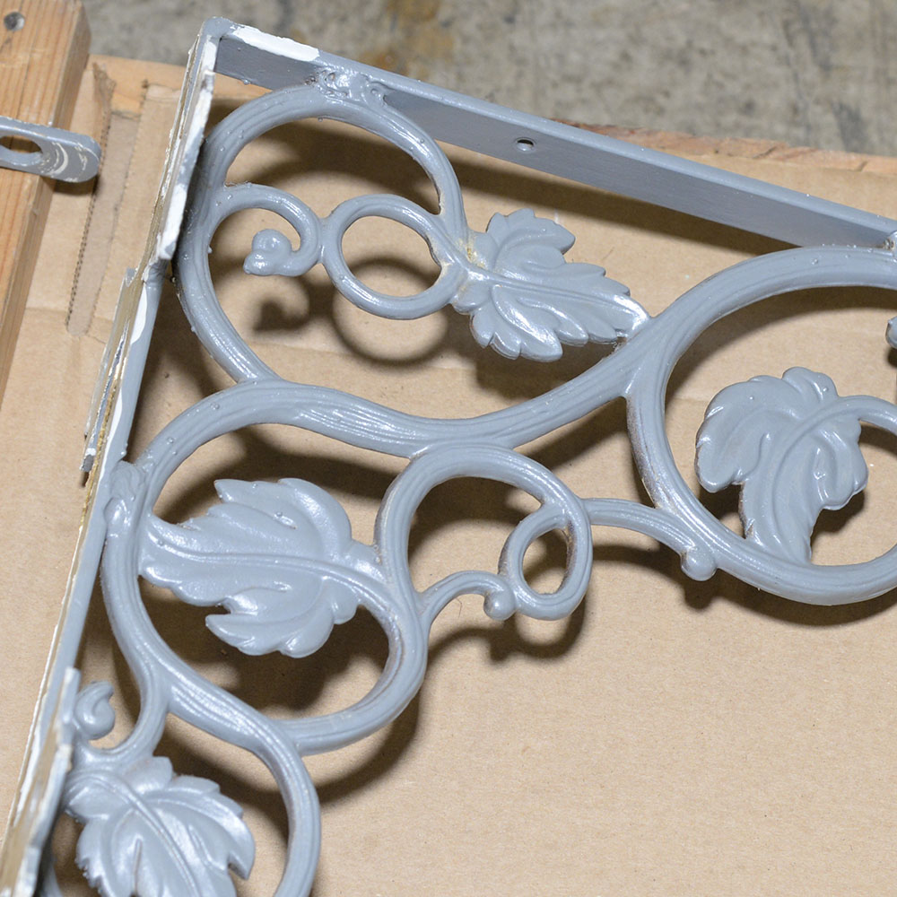 Marble Wall Shelf With Foliate Brackets