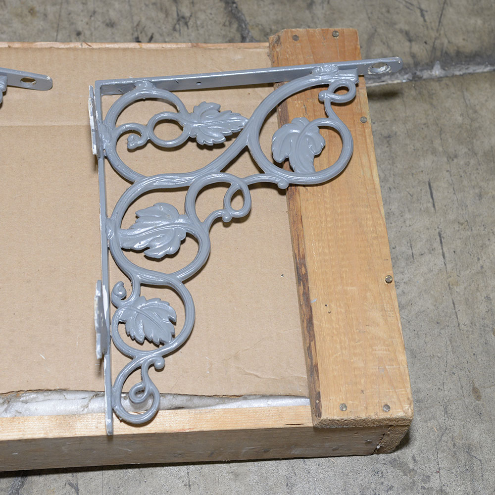 Marble Wall Shelf With Foliate Brackets