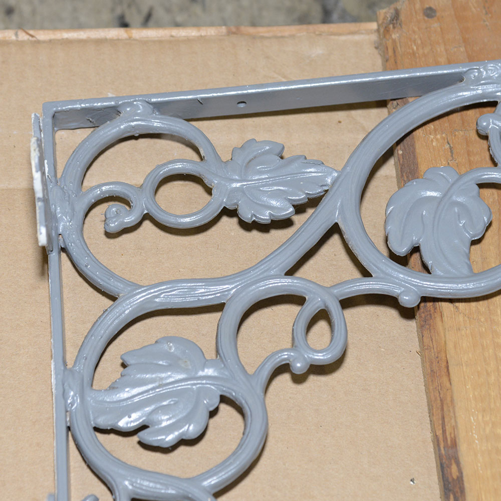 Marble Wall Shelf With Foliate Brackets