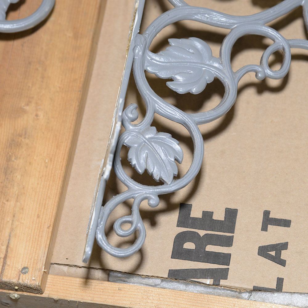 Marble Wall Shelf With Foliate Brackets