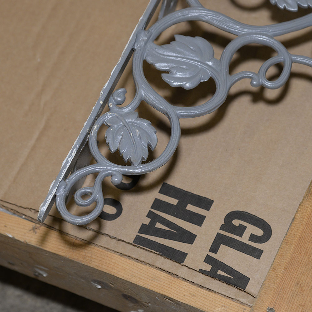 Marble Wall Shelf With Foliate Brackets