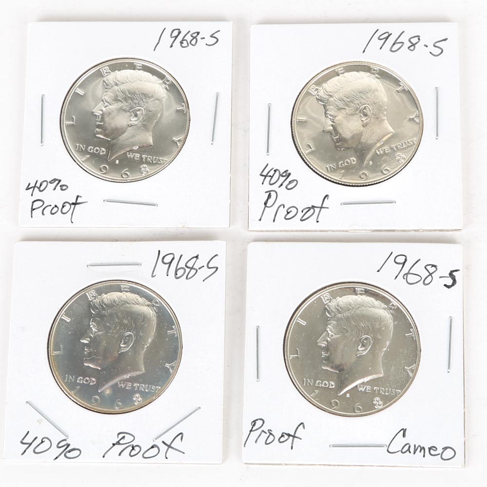 1968 S Kennedy Half Dollar Proof Coins