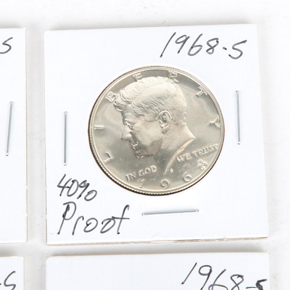 1968 S Kennedy Half Dollar Proof Coins
