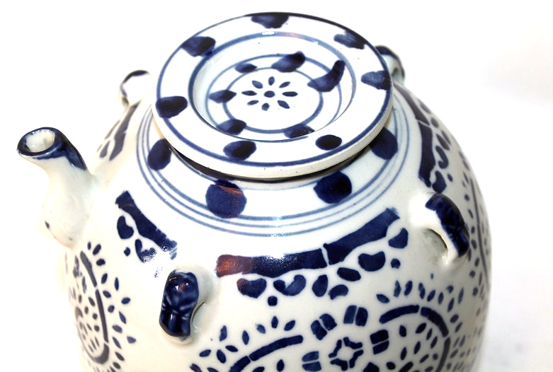 Chinese Underglaze Blue & White Teapot