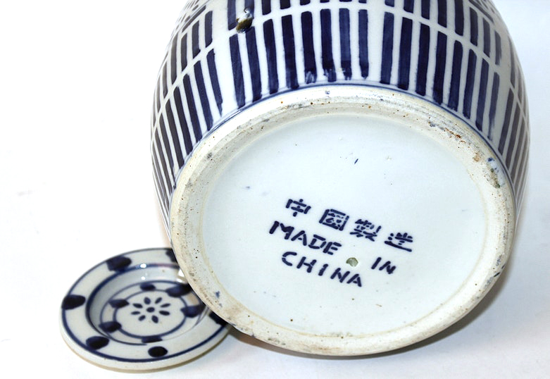 Chinese Underglaze Blue & White Teapot