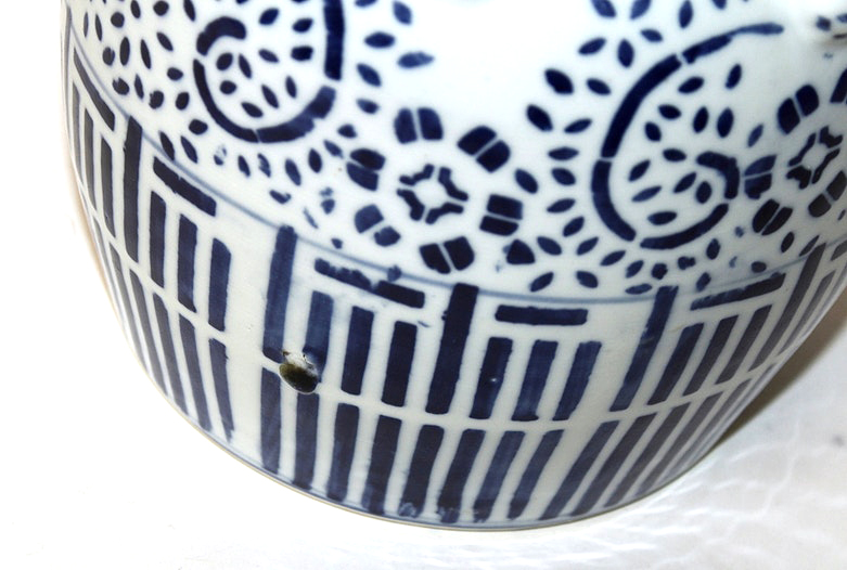 Chinese Underglaze Blue & White Teapot