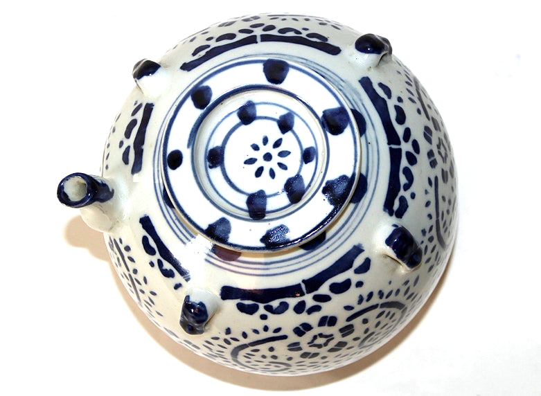 Chinese Underglaze Blue & White Teapot