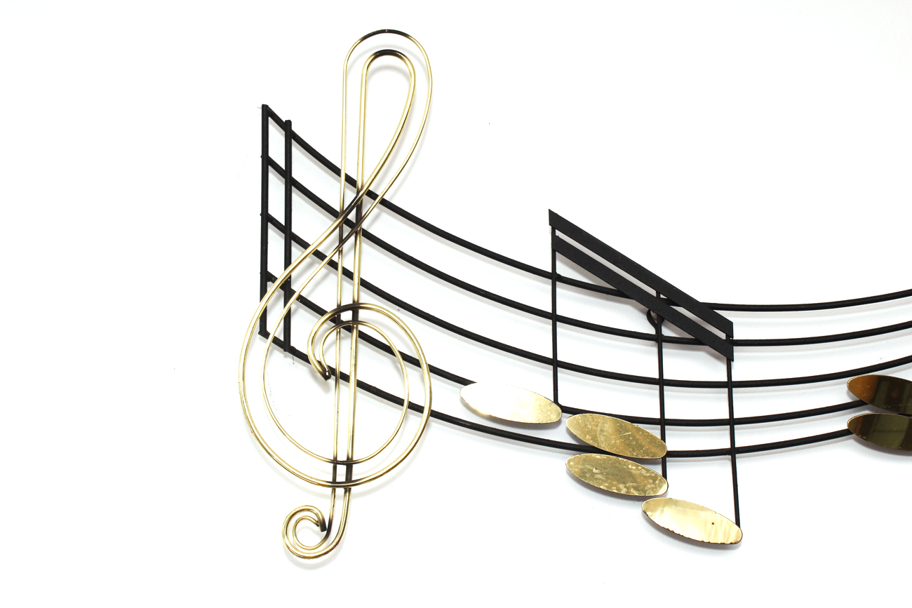 Signed Musical Note Wall Hanging by Curtis Jere