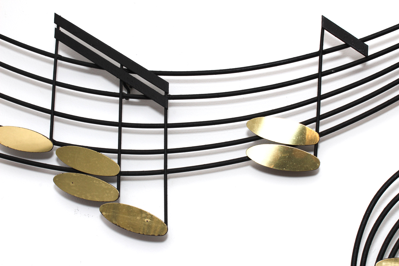 Signed Musical Note Wall Hanging by Curtis Jere