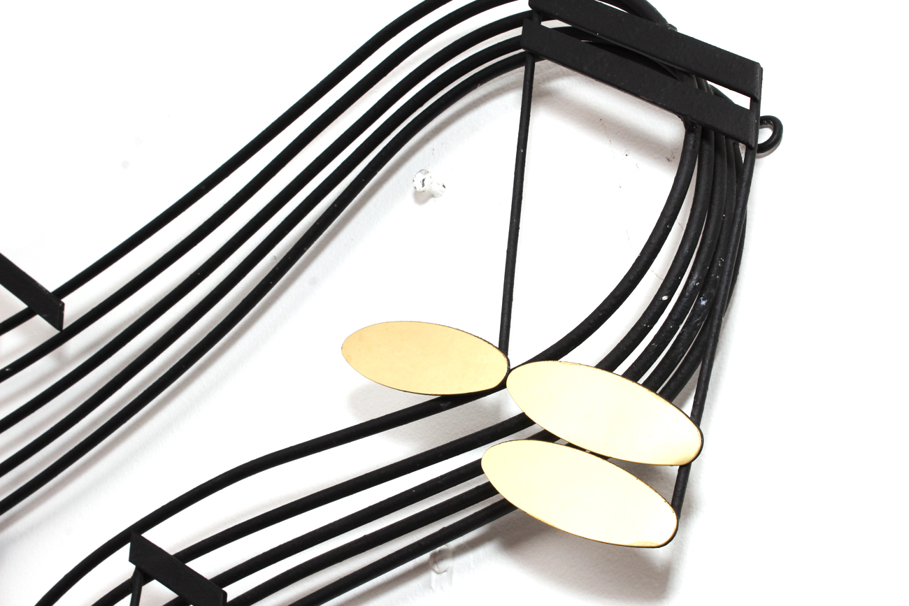 Signed Musical Note Wall Hanging by Curtis Jere