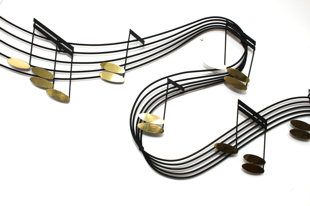 Signed Musical Note Wall Hanging by Curtis Jere
