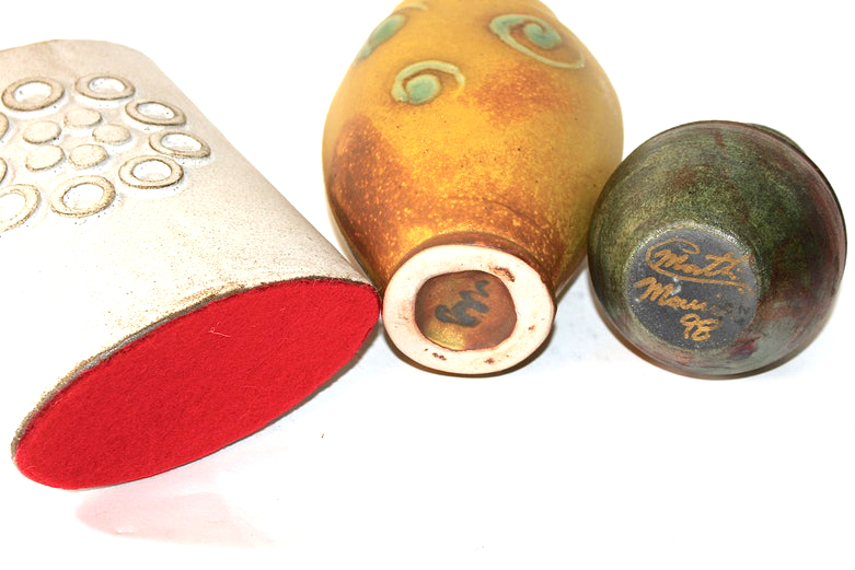 Contemporary Signed Stoneware Artisan Vessels