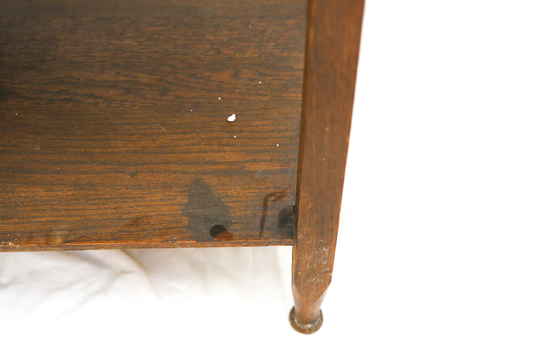 Small Wooden Arts and Crafts Style Cupboard with a Dark Marble Top