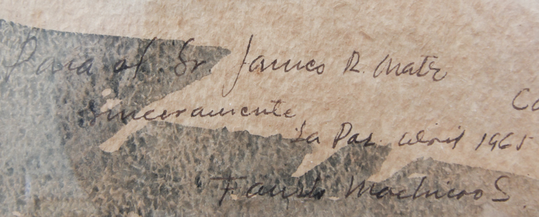 Pair of Vintage Watercolor on Paper Paintings Depicting Potosi, Bolivia