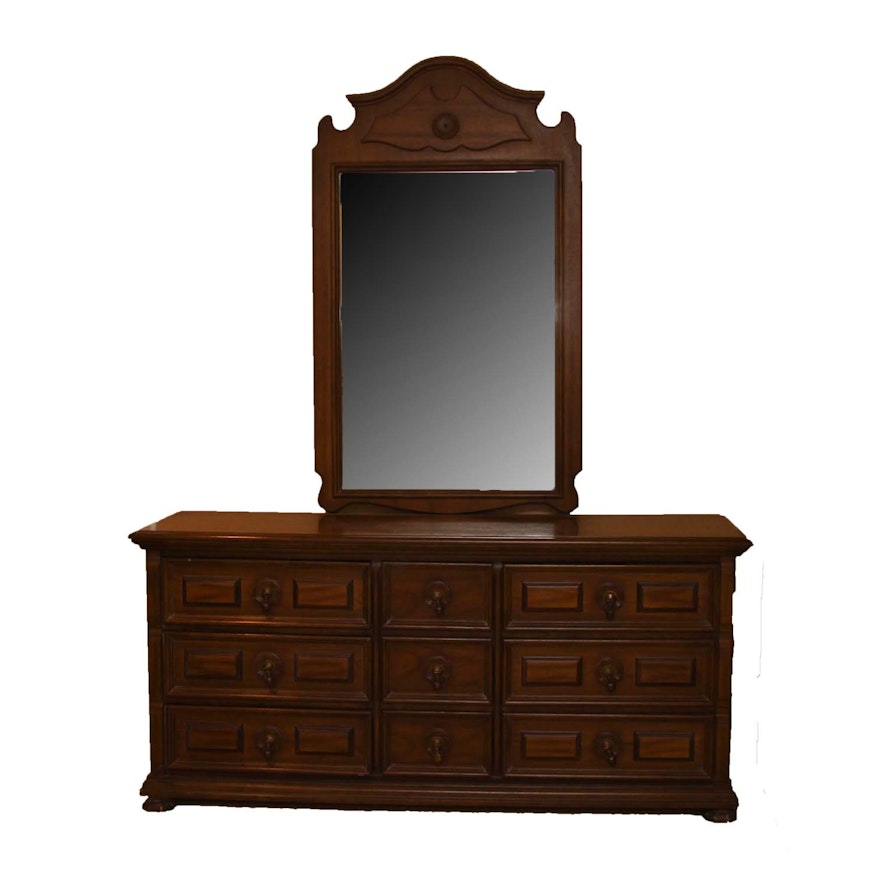 Bassett Dresser and Mirror
