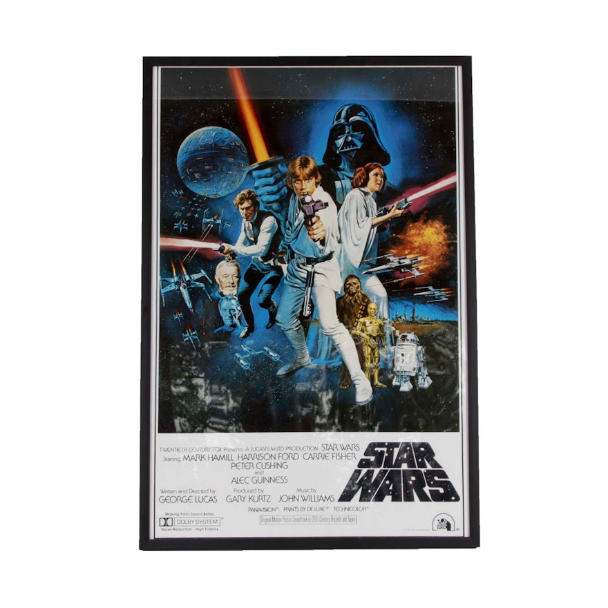 Framed Star Wars Movie Poster 1977