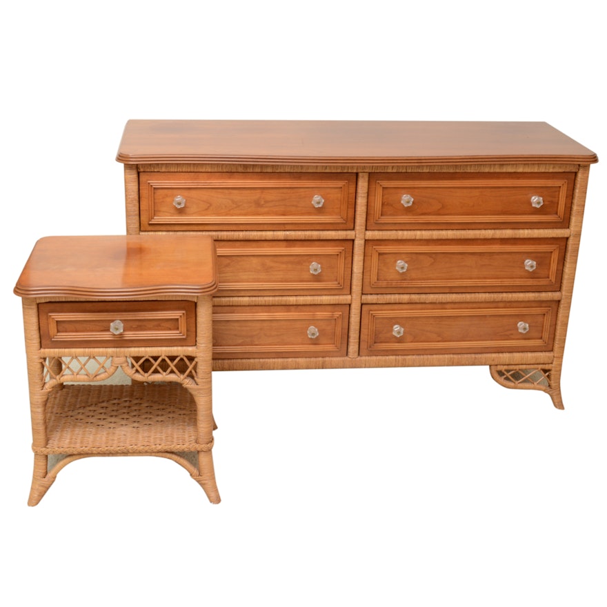 "Lexington Wicker Collection" by Henry Link Dresser & Nightstand