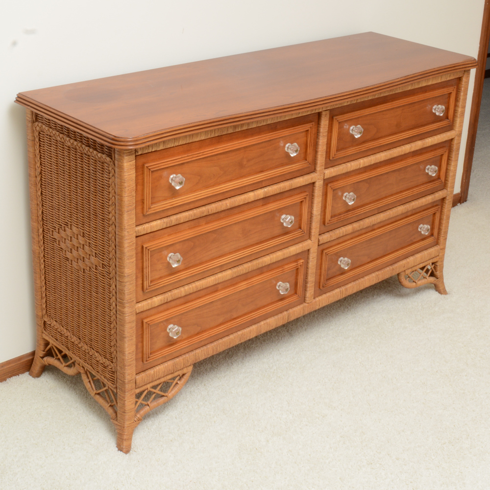 "Lexington Wicker Collection" by Henry Link Dresser & Nightstand