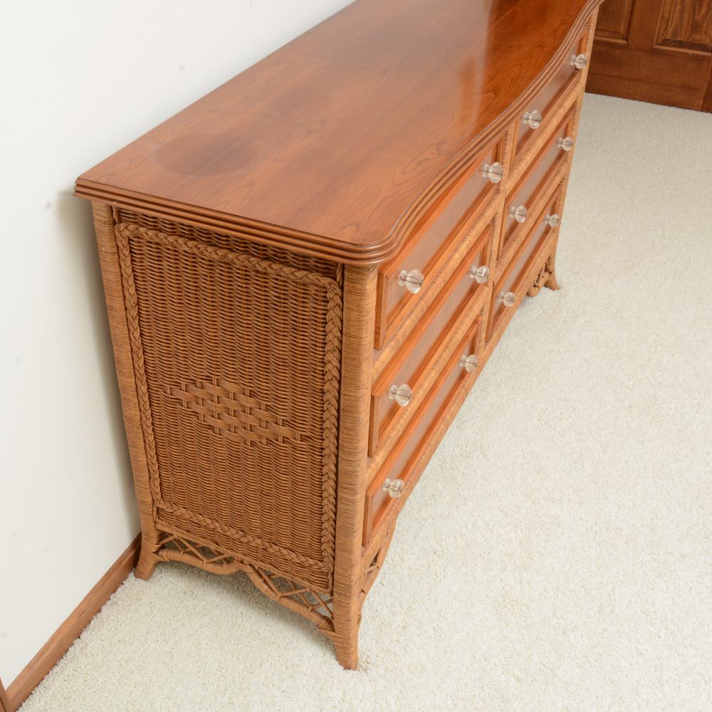 "Lexington Wicker Collection" by Henry Link Dresser & Nightstand