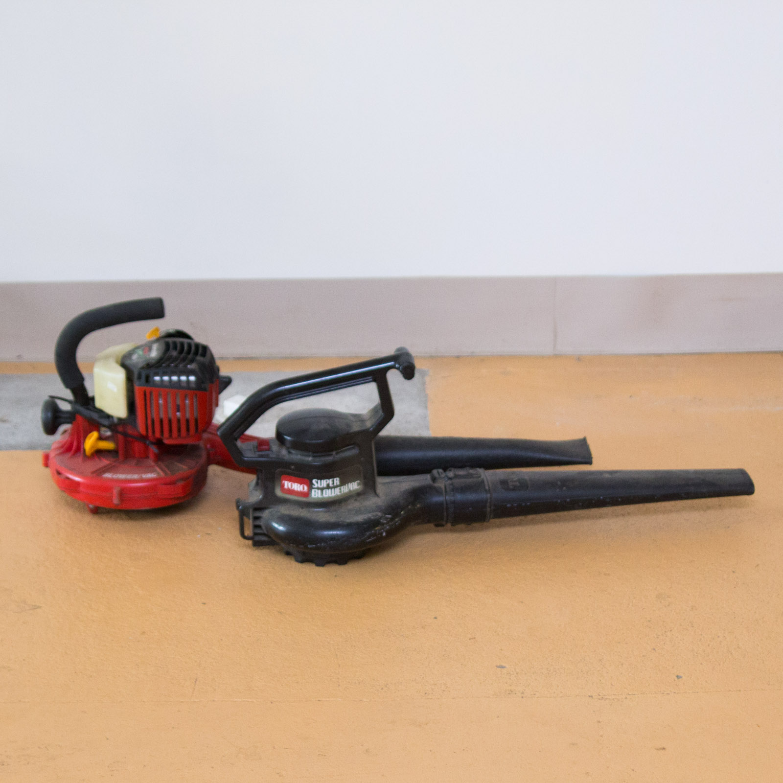 Homelite and Toro Leaf Blowers with Metal Toolbox